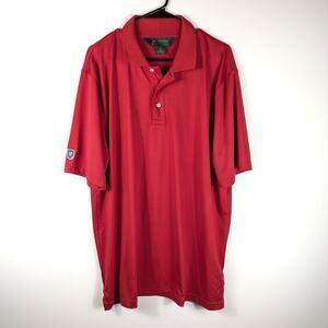 Brooks Brothers St Andrews Links Polo Shirt Mens XL Red Golf Performance